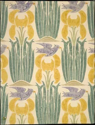 Design de pássaros e flores
